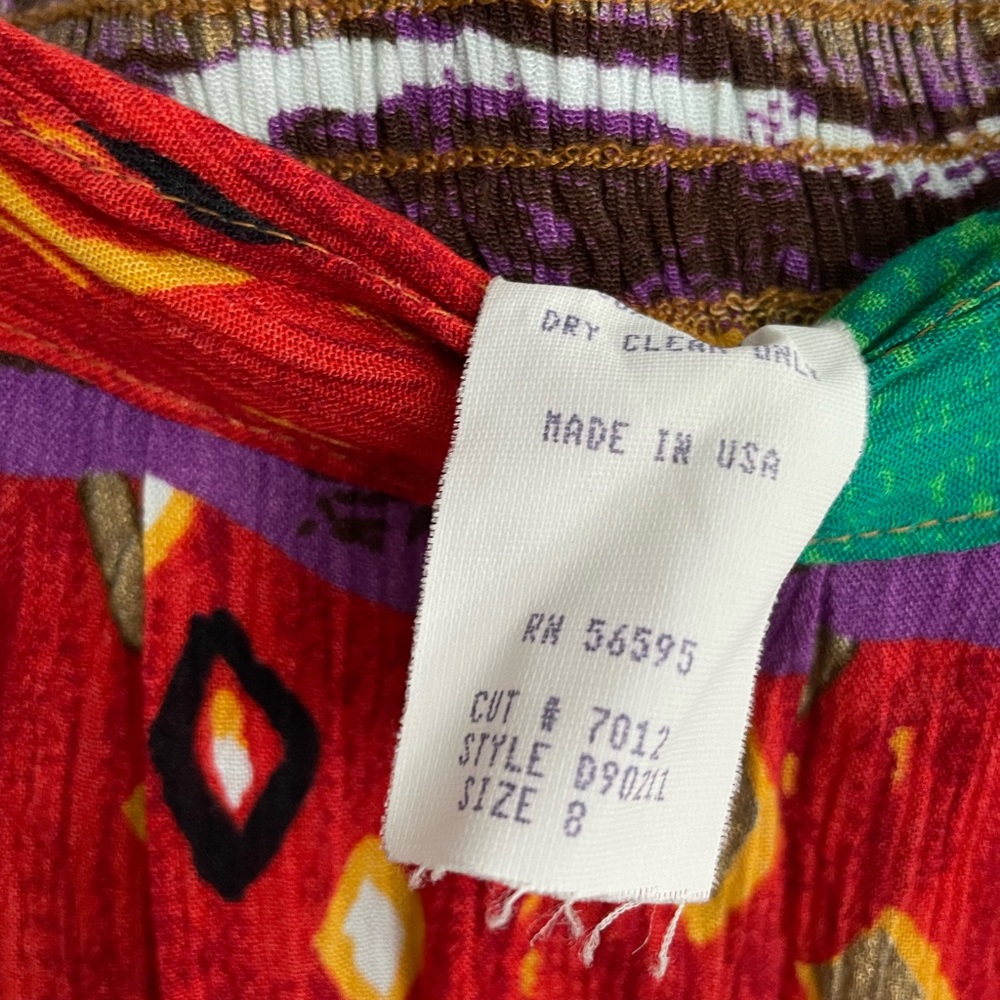 Vintage Melrose Brand 2 pc outfit (short sleeve button up with skirt) - Picture 6 of 7